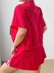 Спортивний костюм (кофта + шорти) Shein sz2501081498019673 4XL червоний (100007884) - зображення 3