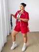 Спортивний костюм (кофта + шорти) Shein sz2501081498019673 4XL червоний (100007884) - зображення 6