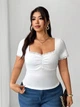 Топ Shein sz25072344413122260 3XL білий (100008006) - зображення 1