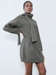 Светр-сукня Shein sz2410187491990717 XL сіра (100008013) - зображення 4