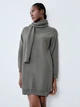 Светр-сукня Shein sz2410187491990717 XL сіра (100008013) - зображення 8