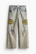 Джинси Loose fit Basquiat x Ev Bravado & Téla D'Amore x H&M 1212664001c61 W36L32 блакитні (100009477) - зображення 5