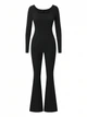 Комбінезон з вирізом Shein sz2409260397205798 XS чорний (100007422) - зображення 10