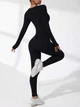 Спортивный комбинезон Shein st2311100825850555 S черный (100007895) - изображение 3
