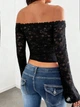 Топ с открытыми плечами Shein sz2407266704930344 S черный (100007522) - изображение 2