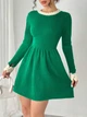 Свитер-платье Shein sz2412029374587767 M зеленый (100008163) - изображение 5