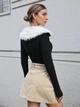 Боді у рубчик Shein sz2308187672272748 L чорне (100007776) - зображення 4