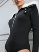 Боді у рубчик Shein sz2308187672272748 L чорне (100007776) - зображення 5
