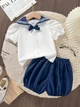 Костюм (блуза, шорты) Shein sk25031061287988357 116 см комбинированный (100007426) - изображение 5