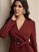 Атласний піджак Shein sz25072370288750952 L бордовий (100007421) - зображення 4