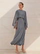 Костюм (платье, накидка) Shein sz2407292005865666 L серый (100007544) - изображение 3