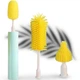 Электрическая щетка для мытья посуды BRUSH желтая AND412 USB IPX7 3 насадки - изображение 1