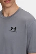 Чоловіча сіра футболка UA M LOGO EMB HEAVYWEIGHT SS Under Armour XXL 1373997-024 - изображение 2