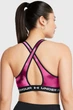 Жіночий малиновий топ UA Crossback Mid Print Under Armour XS 1361042-686 - изображение 2