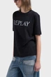 Жіноча чорна футболка Replay XS W3379B.000.20994 - изображение 2