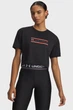 Жіноча чорна футболка Tech Branded Crop SS Under Armour XL 6009987-001 - изображение 1