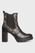 Жіночі чорні шкіряні ботильйони SABINA brown Guess 36 FL7SABLEA10 - зображення 1