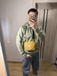 Сумка через плече Stussy Canvas з бавовни, жовта - зображення 2