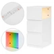 Szafka nocna ModernHome z oświetleniem LED 2 szuflady Biała (5905817011759) - obraz 5