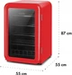 Холодильна шафа-вітрина Klarstein PopLife 115L Red - изображение 4