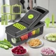 Овощерезка многофункциональная 14в1 VEGGIE SLICER с контейнером и насадками терка шинковка для овощей (IK 583) - изображение 3