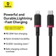 Кабель Baseus Type-C to Lightning Dura PD20W 1m Black-Red P10377800U01-01 - зображення 2