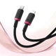 Кабель Baseus Type-C to Lightning Dura PD20W 1m Black-Red P10377800U01-01 - зображення 3