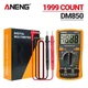 Мультиметр цифровий ANENG DM850, 1999 counts, вимірювання AC/DC, температури, прозвонка, тест діодів, жовтий - зображення 1