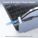 Адаптер Cable Matters Type-C U-Shape 180 Degree, 40Gbps, 4K@240Hz, 240Вт, 12мм, silver - зображення 3
