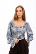 Блуза-селянка женская Where Uwear синяя 347262_M - изображение 1
