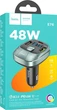 Автомобільний FM модулятор Hoco E76 48Wmax (PD + QC3.0 + 2 USB + TypeC) Grey (36229) - зображення 6