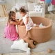 Сухий басейн Joyful Kids хутро Теді 100x40 см Бежевий з кульками 100 шт - зображення 5