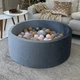 Сухий басейн Joyful Kids Натуральний оксамит 100x40 см Сірий з кульками 100 шт - зображення 1