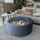 Сухий басейн Joyful Kids Натуральний оксамит 100x40 см Сірий з кульками 100 шт - зображення 2