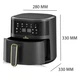 Аерофритюрниця Crownberg CB-5550 5л 2000Вт чорна | безмасляна фритюрниця, мультипіч, аерогриль, сенсорне управління, цифровий дисплей, приготування без олії - изображение 6