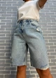 Шорти жіночі джинсові Women Denim 2038-977 бермуди рвані довжина до колін 38 блакитні - зображення 6