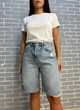 Шорти жіночі джинсові Women Denim 2038-977 бермуди рвані довжина до колін 38 блакитні - зображення 8