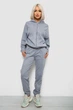 Спортивный костюм женский однотонный, цвет серый, M, 244R0426 - изображение 1