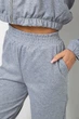 Спортивный костюм женский однотонный, цвет серый, M, 244R0426 - изображение 5