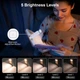 Світлодіодна лампа для читання Gritin LED Book Light USB-C, акумуляторна, кліпса для книги, 3 колірні температури, 5 рівнів яскравості, пам’ять режимів, до 80 годин роботи, гнучка, біла - изображение 6