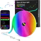 Неонова LED стрічка 3м RGB Bluetooth застосунок синхронізація музики USB декоративна підсвітка - зображення 1