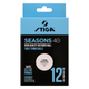 Мячи для настольного тенниса Stiga Seasons, White 12 шт (1110-2810-12) - изображение 2