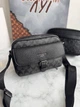 Сумка мужская мессенджер Coach черная с серым (034) - изображение 2