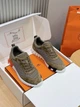 Мужские кроссовки цвета хаки Hermes Bouncing, натуральная кожа, 41 размер - изображение 2