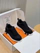 Мужские черные кроссовки с белой подошвой Hermes Bouncing, натуральная кожа, 41 размер - изображение 2
