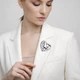 Брошь из стали BROCHE бижутерия Модерн Сердце Влечение серебристая BRBF115417 - изображение 2