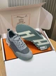 Мужские серые кроссовки Hermes Bouncing, натуральная кожа, 42 размер - изображение 7