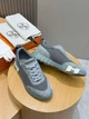 Мужские серые кроссовки Hermes Bouncing, натуральная кожа, 42 размер - изображение 8