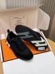 Мужские черные кроссовки Hermes Bouncing, натуральная кожа, 45 размер - изображение 9