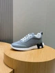 Мужские кроссовки серого цвета с чёрным логотипом Hermes Bouncing, натуральная кожа, 44 размер - изображение 8